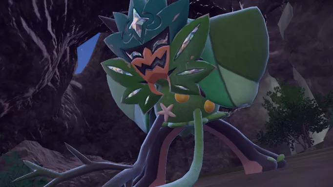 Ogerpon, a new Pokemon from the Pokemon Teal Mask DLC.