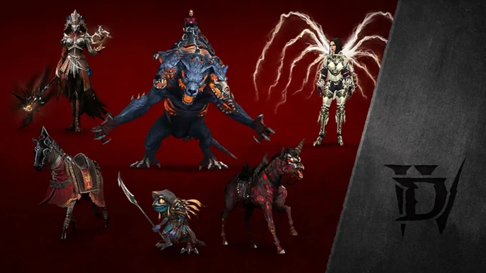All of the items included in the Diablo 4 ultimate edition, including the Temptation Mount