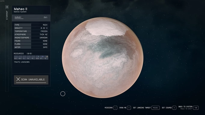 Maheo II, a planet in Starfield
