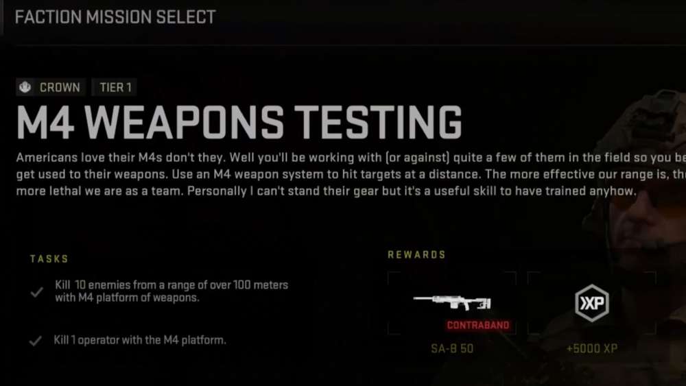 M4 Weapons Testing MW2 DMZ mission guide