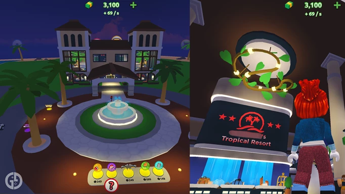 screenshot of resort tycoon gameplay in roblox