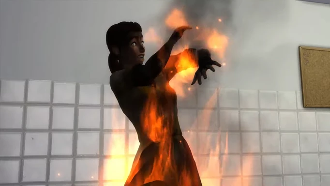 Death by fire in The Sims 4
