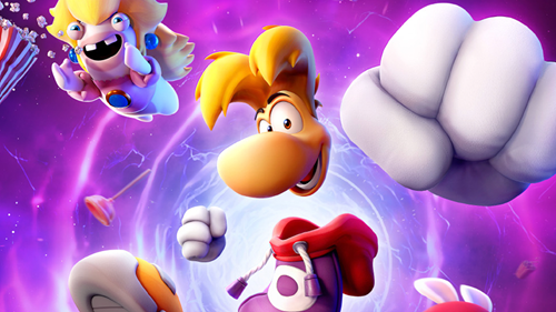 Rayman as he appears in the upcoming DLC for Mario + Rabbids: Sparks of Hope.
