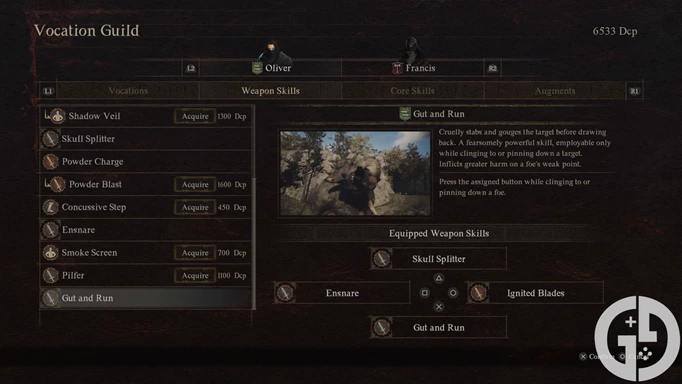 Image of Weapon Skills for the Thief in Dragon's Dogma 2