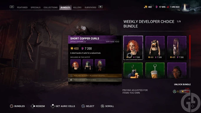 The Developer Choice Bundle in Dead by Daylight this week.