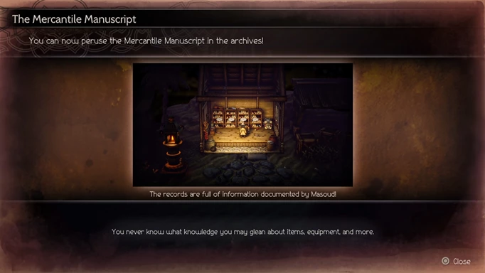 What Is the Mercantile Manuscript in Octopath Traveler 2?