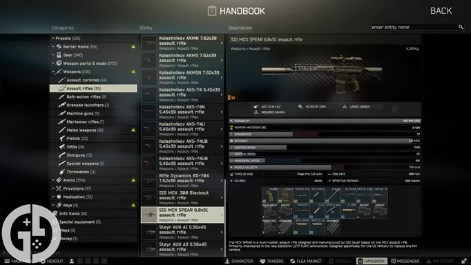 Image of the SIG MCX SPEAR in Escape from Tarkov